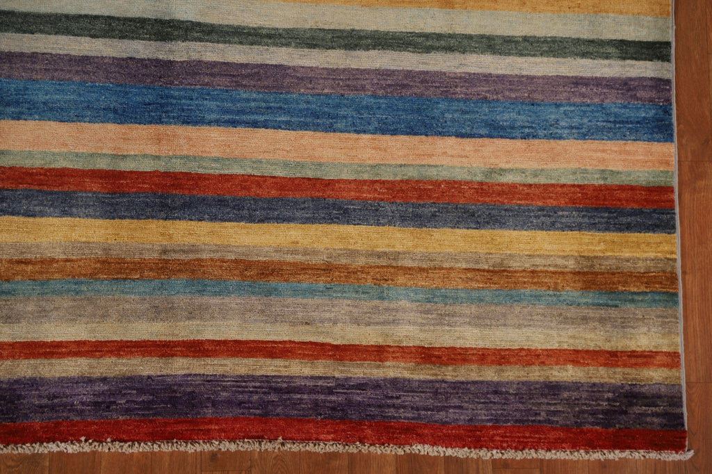 Striped Gabbeh Kashkoli Modern Area Rug 6x9