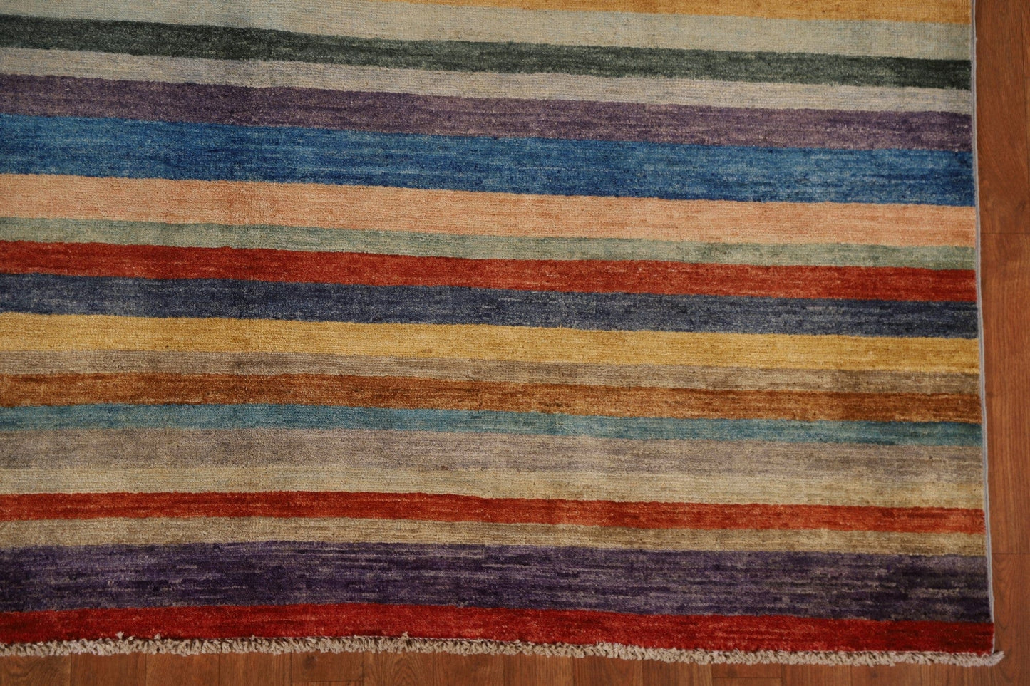 Striped Gabbeh Kashkoli Modern Area Rug 6x9