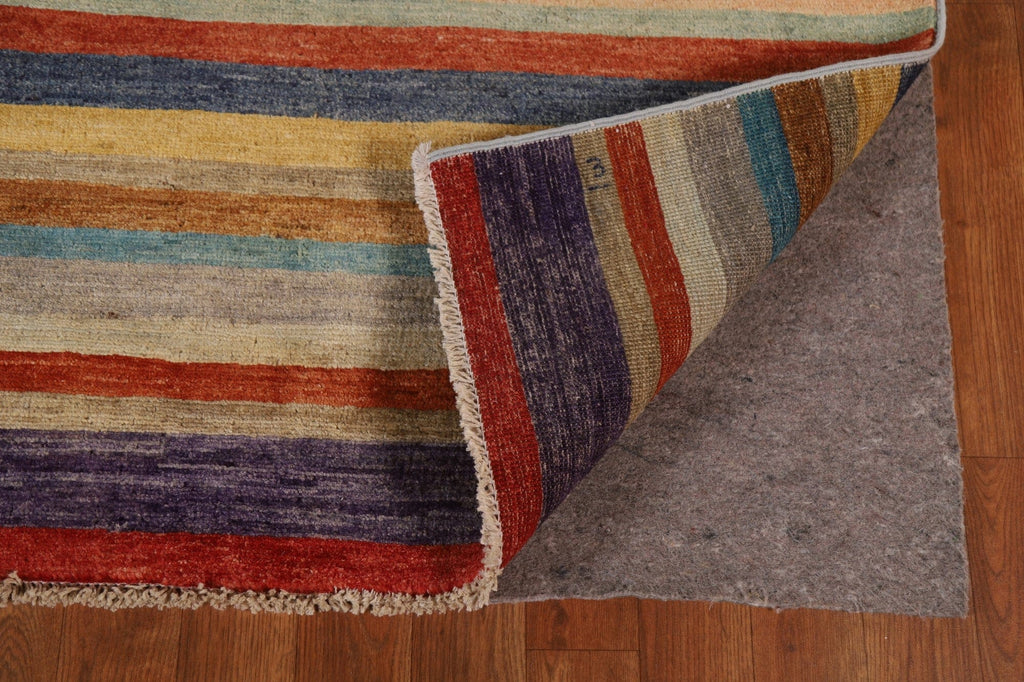 Striped Gabbeh Kashkoli Modern Area Rug 6x9