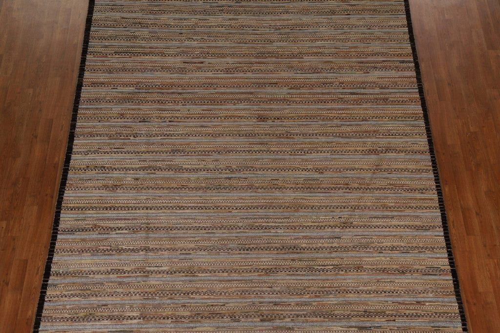 Striped Gabbeh Kashkoli Oriental Area Rug 8x10