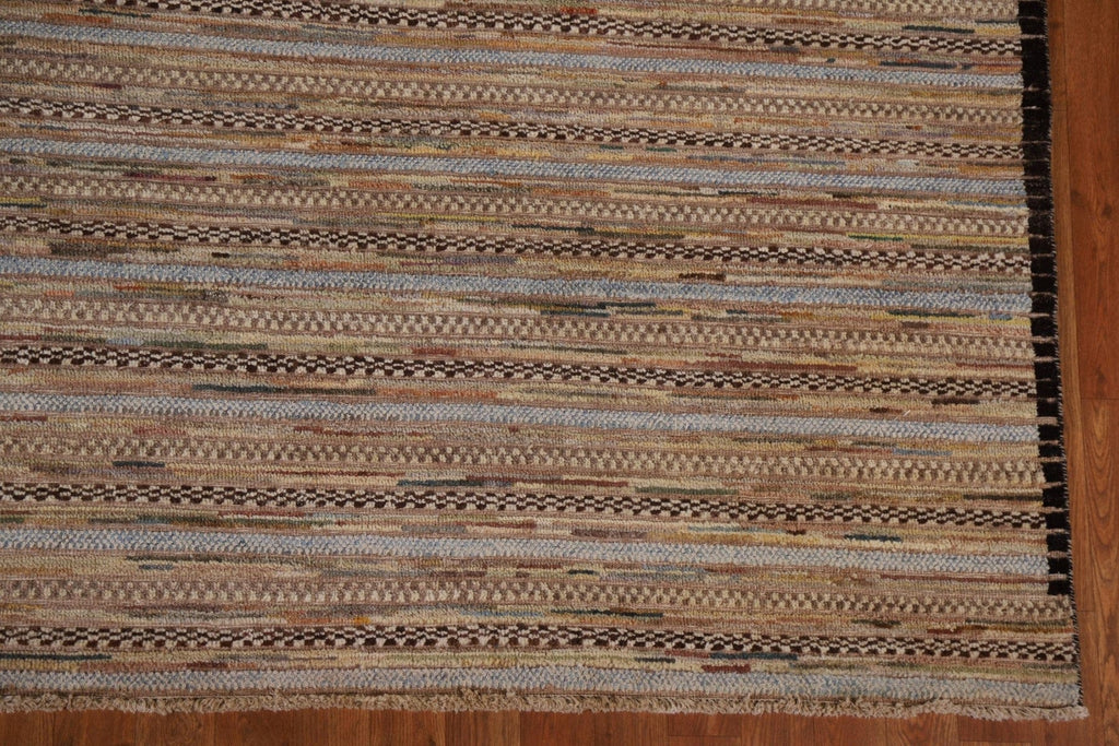 Striped Gabbeh Kashkoli Oriental Area Rug 8x10