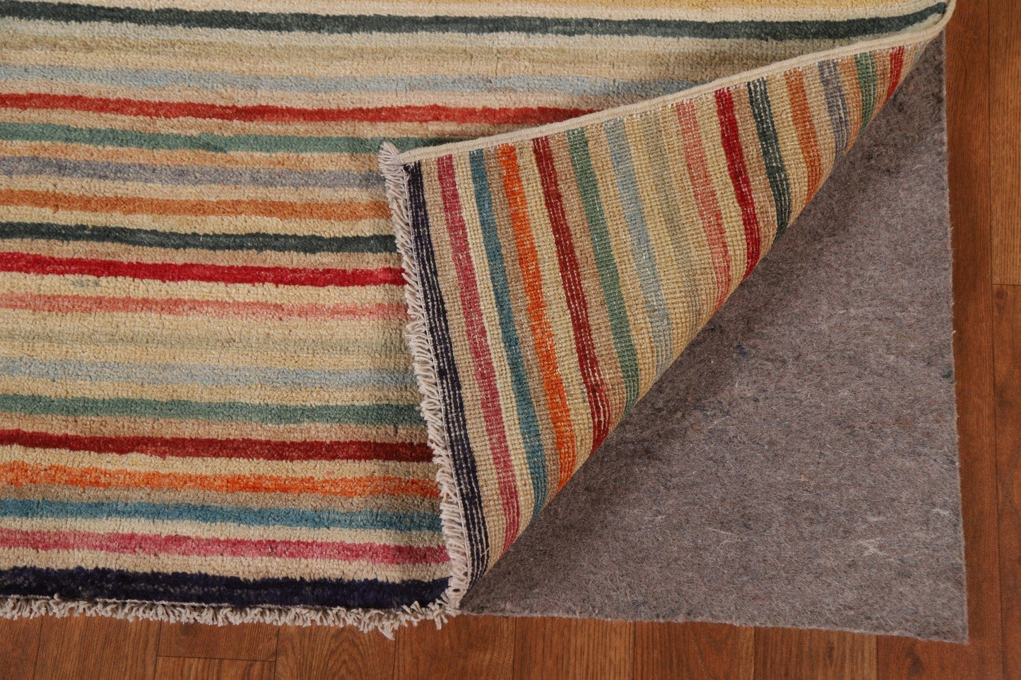 Striped Gabbeh Kashkoli Oriental Area Rug 4x6