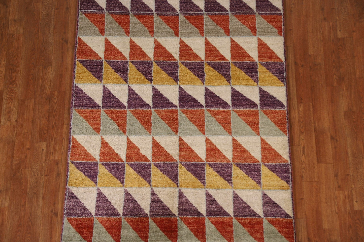 Geometric Gabbeh Kashkoli Modern Area Rug 4x6