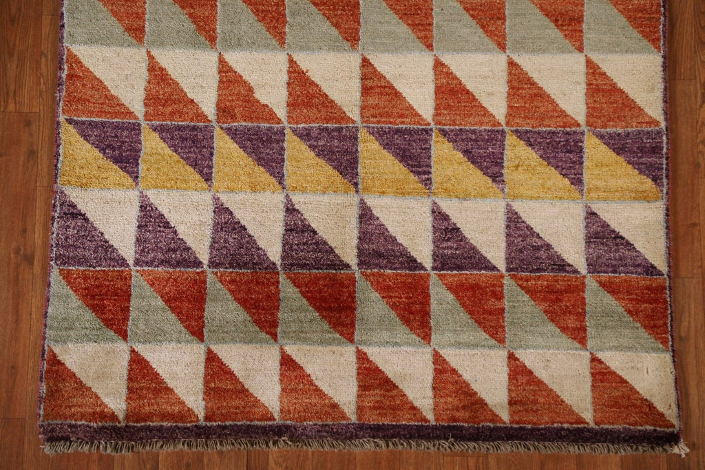 Geometric Gabbeh Kashkoli Modern Area Rug 4x6