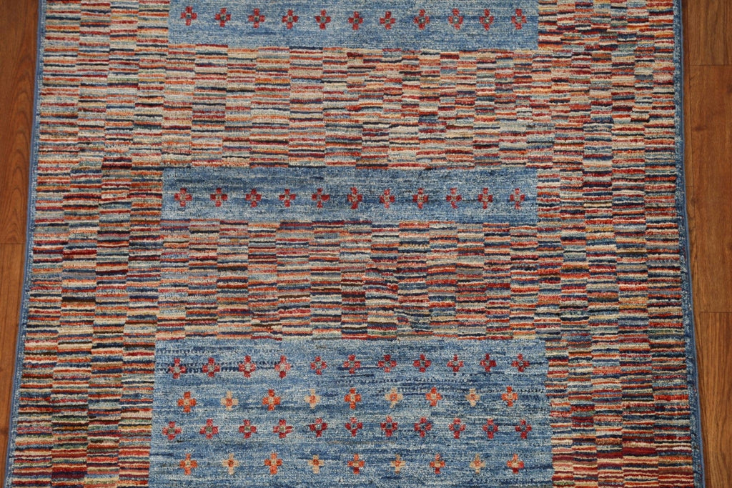 Hand-Knotted Wool Gabbeh Kashkoli Area Rug 3x5