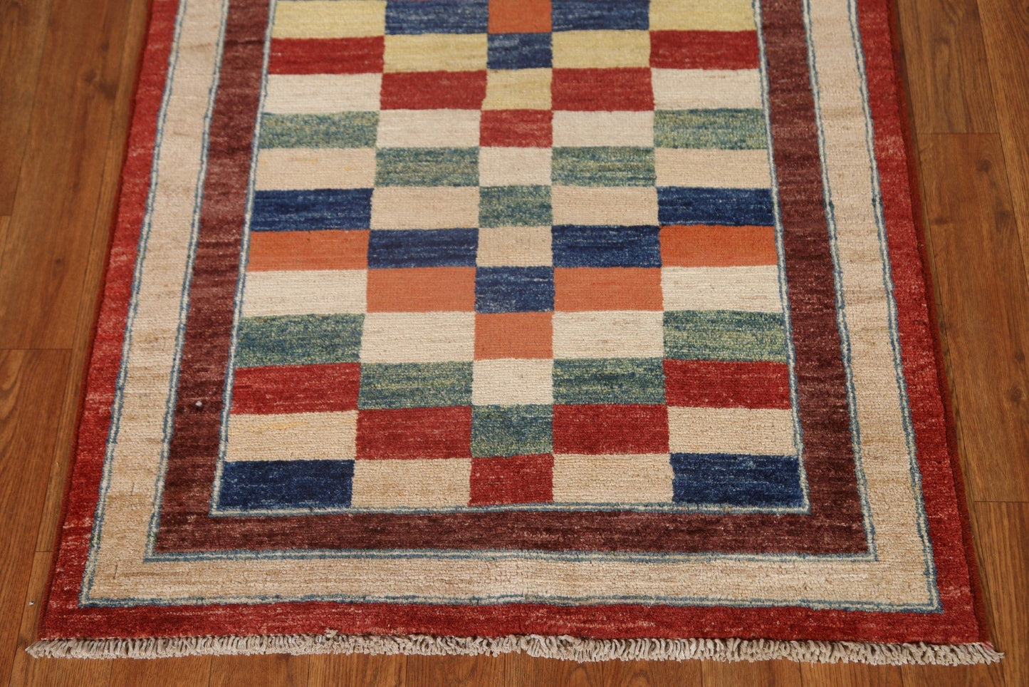 Handmade Gabbeh Kashkoli Oriental Runner Rug 3x8