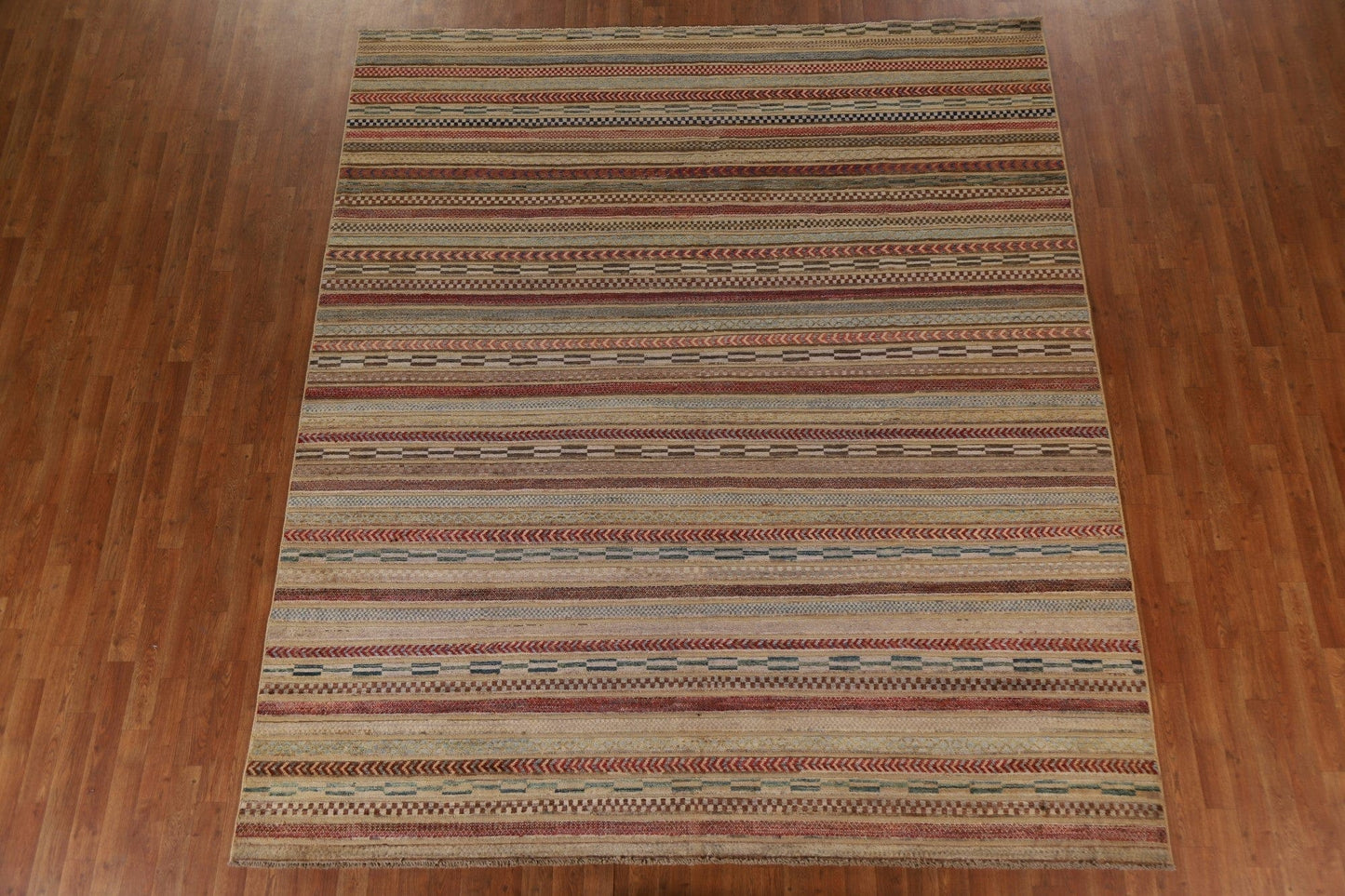 Striped Gabbeh Kashkoli Area Rug 8x10