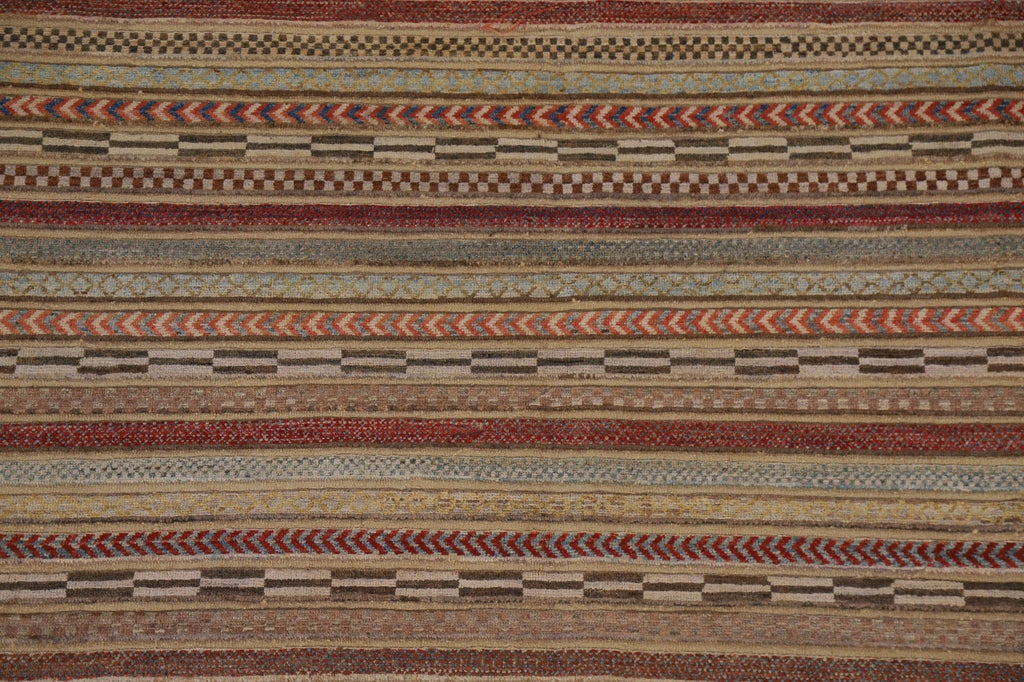 Striped Gabbeh Kashkoli Area Rug 8x10