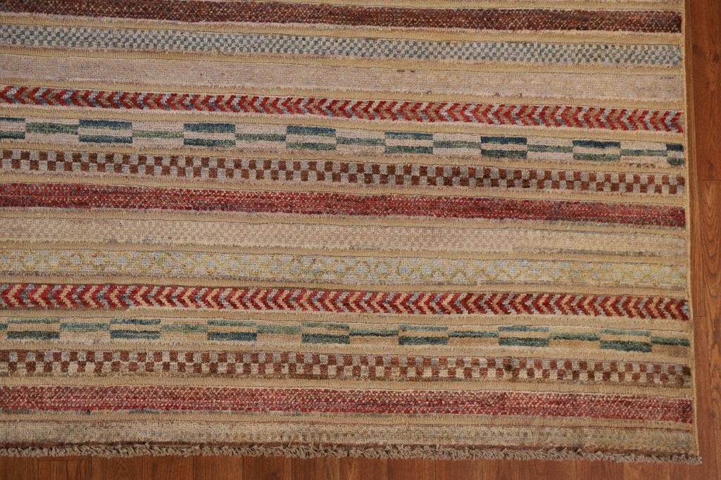 Striped Gabbeh Kashkoli Area Rug 8x10