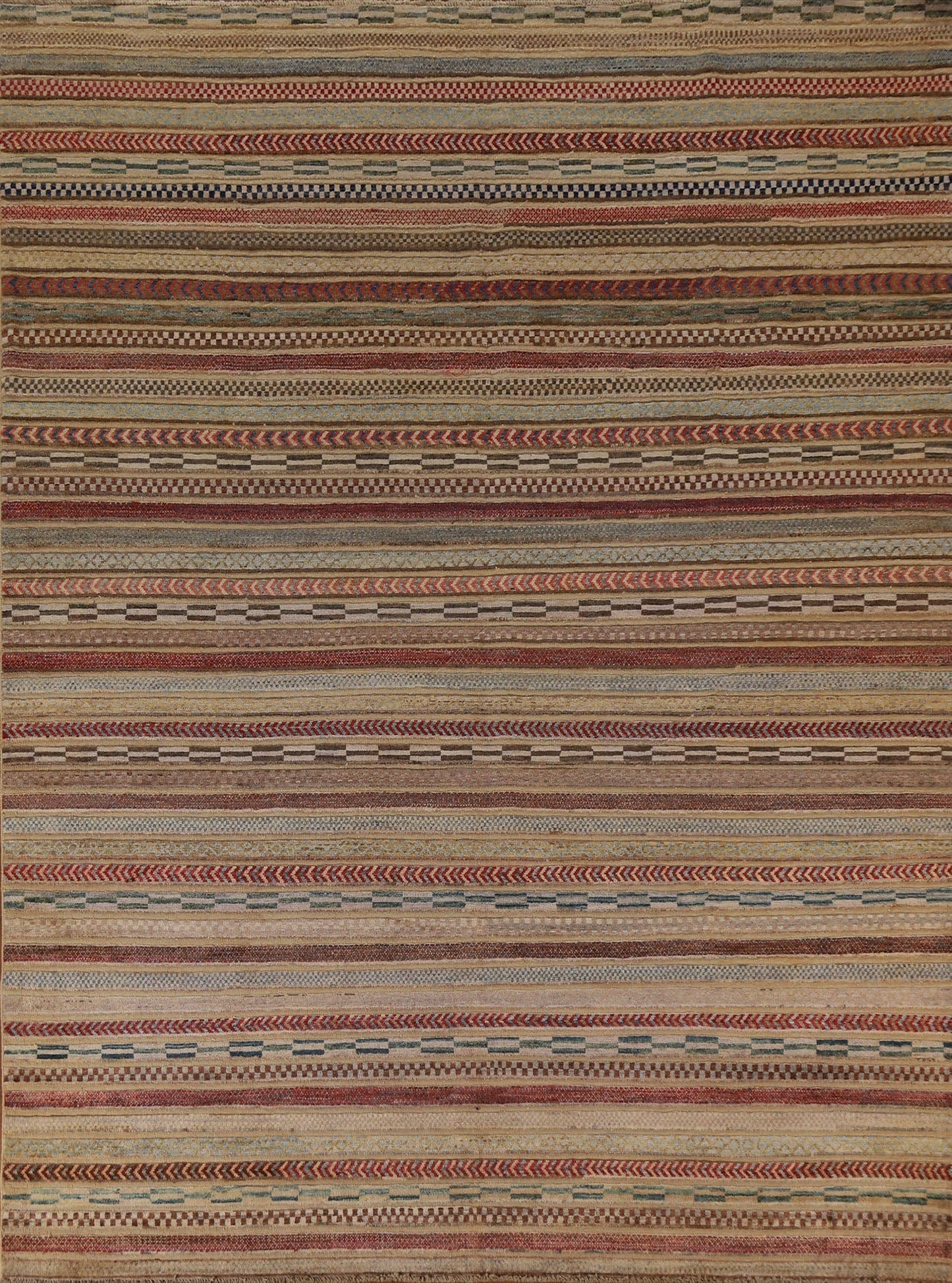 Striped Gabbeh Kashkoli Area Rug 8x10