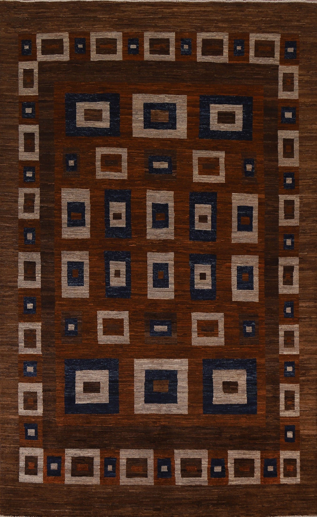 Geometric Gabbeh Kashkoli Modern Area Rug 7x10