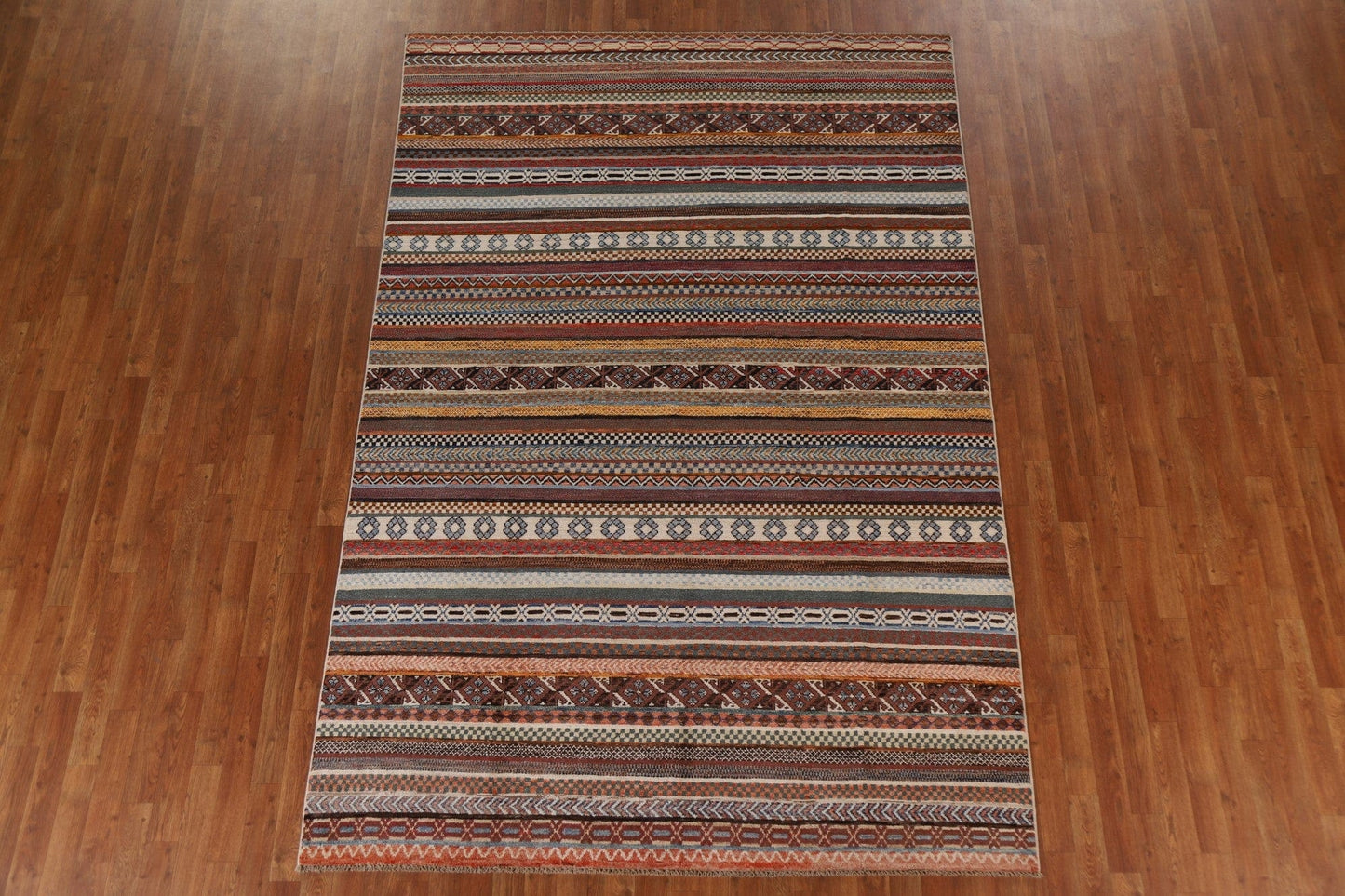 Striped Gabbeh Kashkoli Oriental Area Rug 6x10