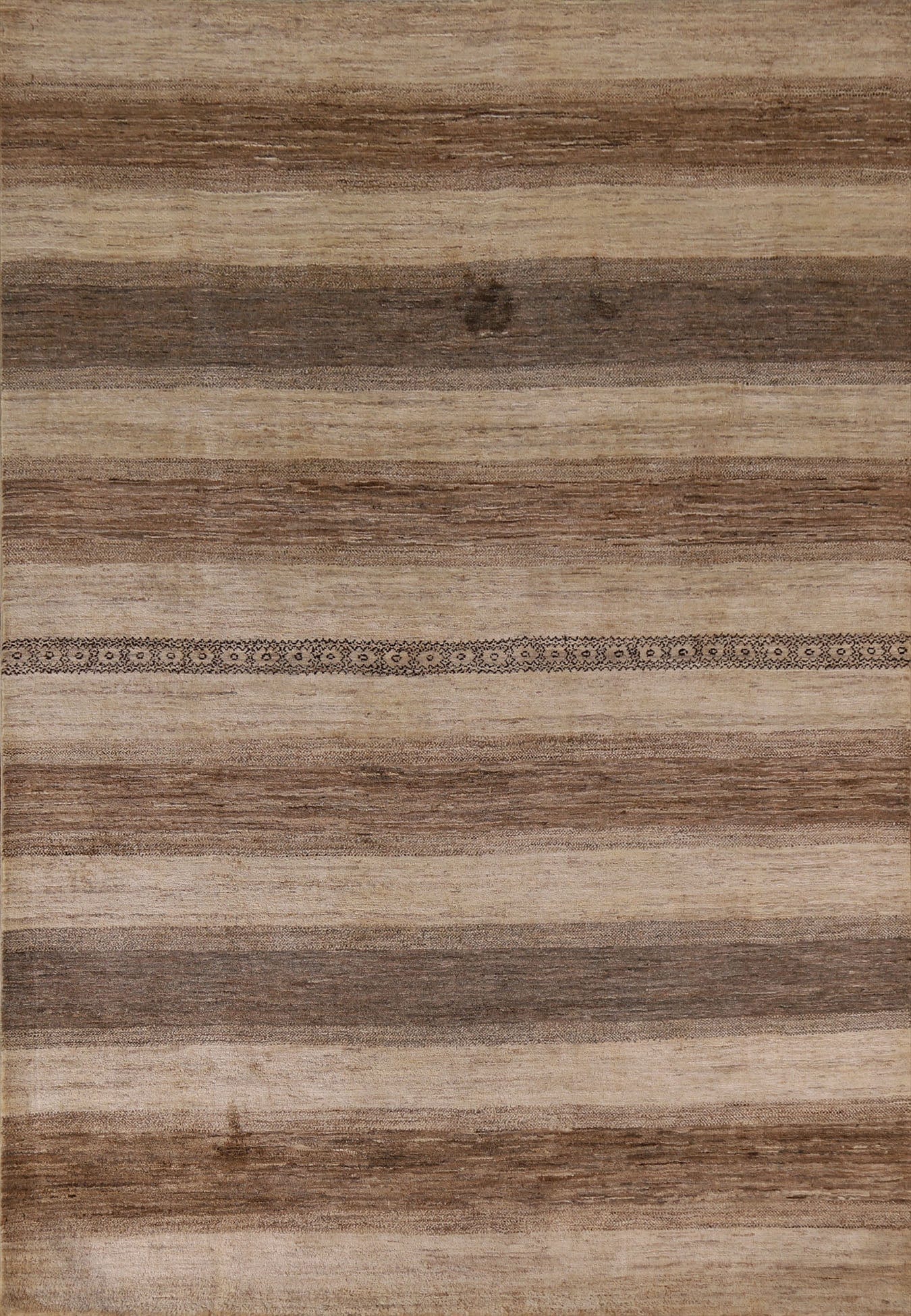 Striped Gabbeh Kashkoli Modern Area Rug 7x8