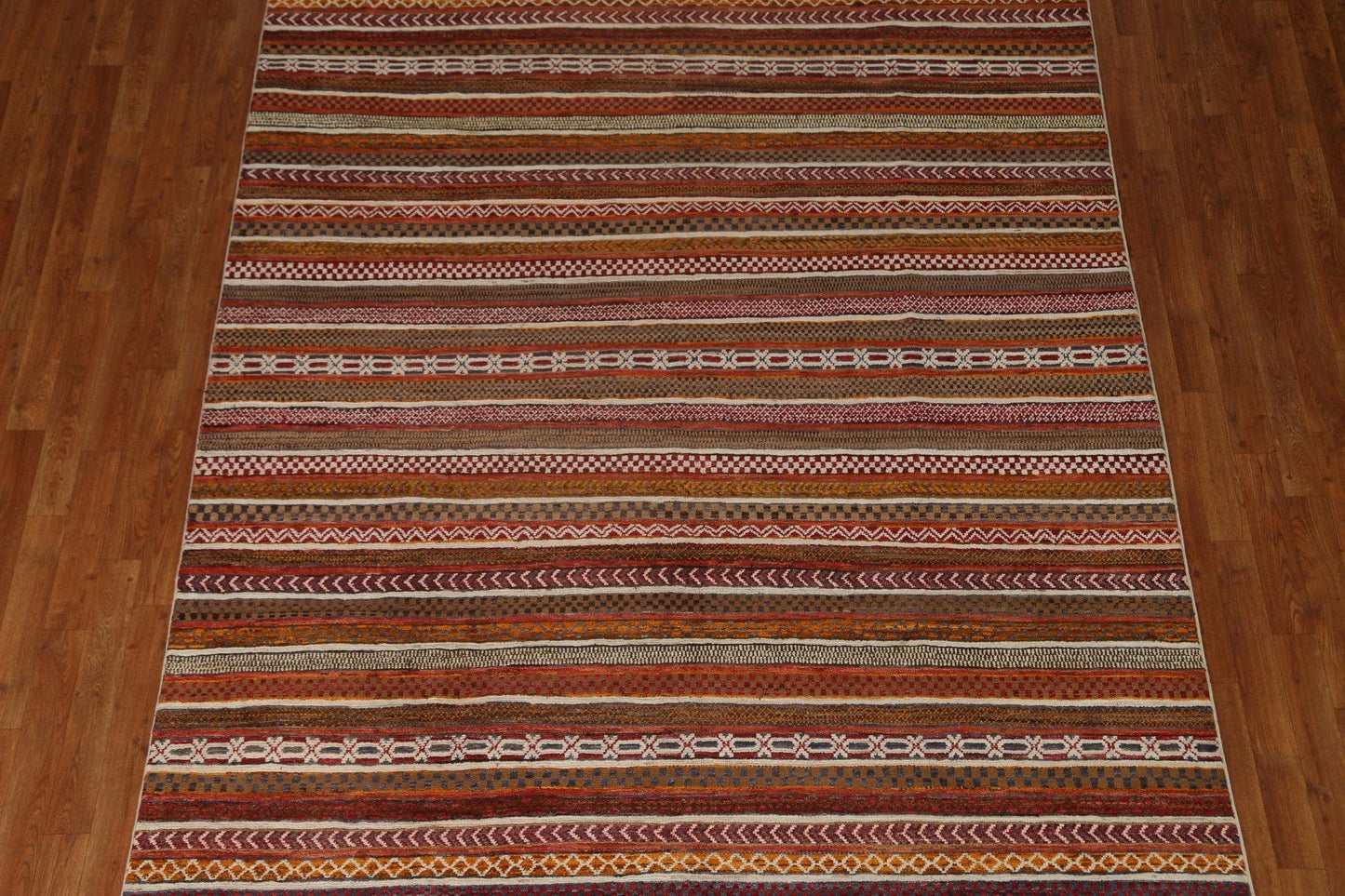 Striped Gabbeh Kashkoli Wool Area Rug 7x10