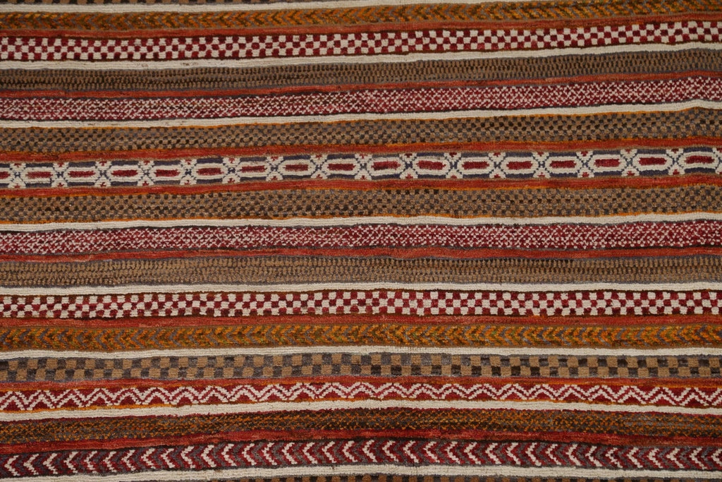 Striped Gabbeh Kashkoli Wool Area Rug 7x10