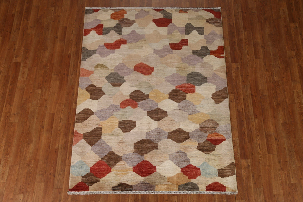 All-Over Gabbeh Kashkoli Modern Area Rug 5x6