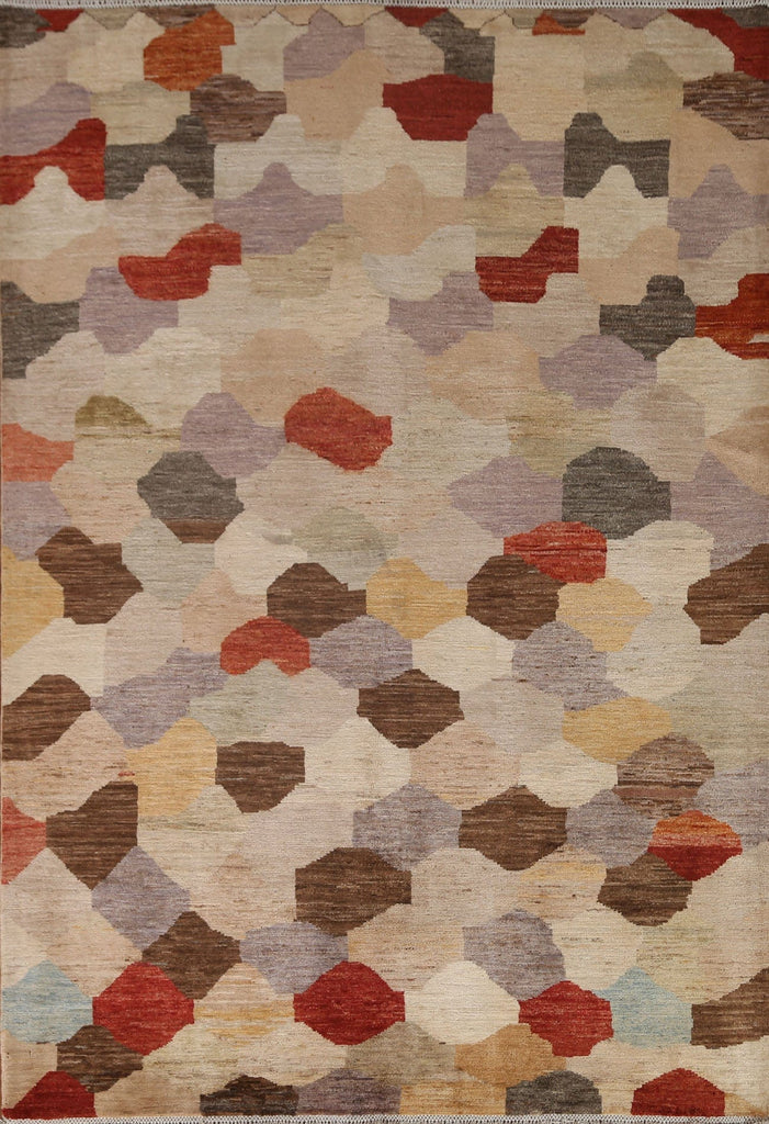 All-Over Gabbeh Kashkoli Modern Area Rug 5x6