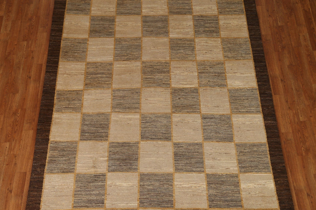 Checkered Gabbeh Kashkoli Oriental Area Rug 6x9