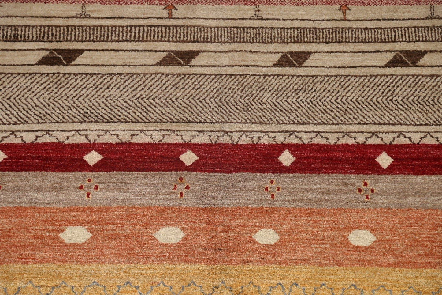 Handmade Gabbeh Kashkoli Area Rug 5x8