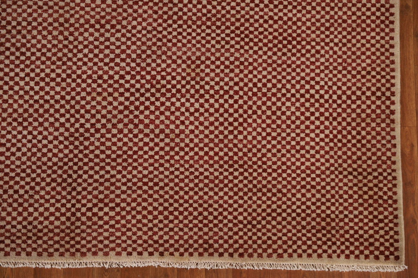 All-Over Checkered Gabbeh Kashkoli Area Rug 7x9