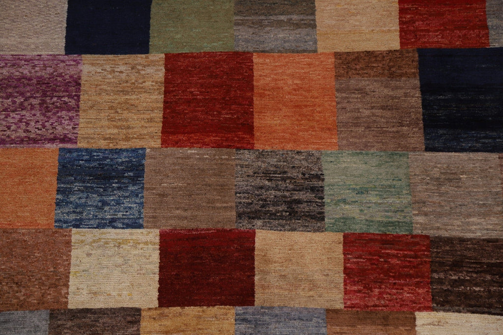 Checkered Gabbeh Kashkoli Modern Area Rug 6x9