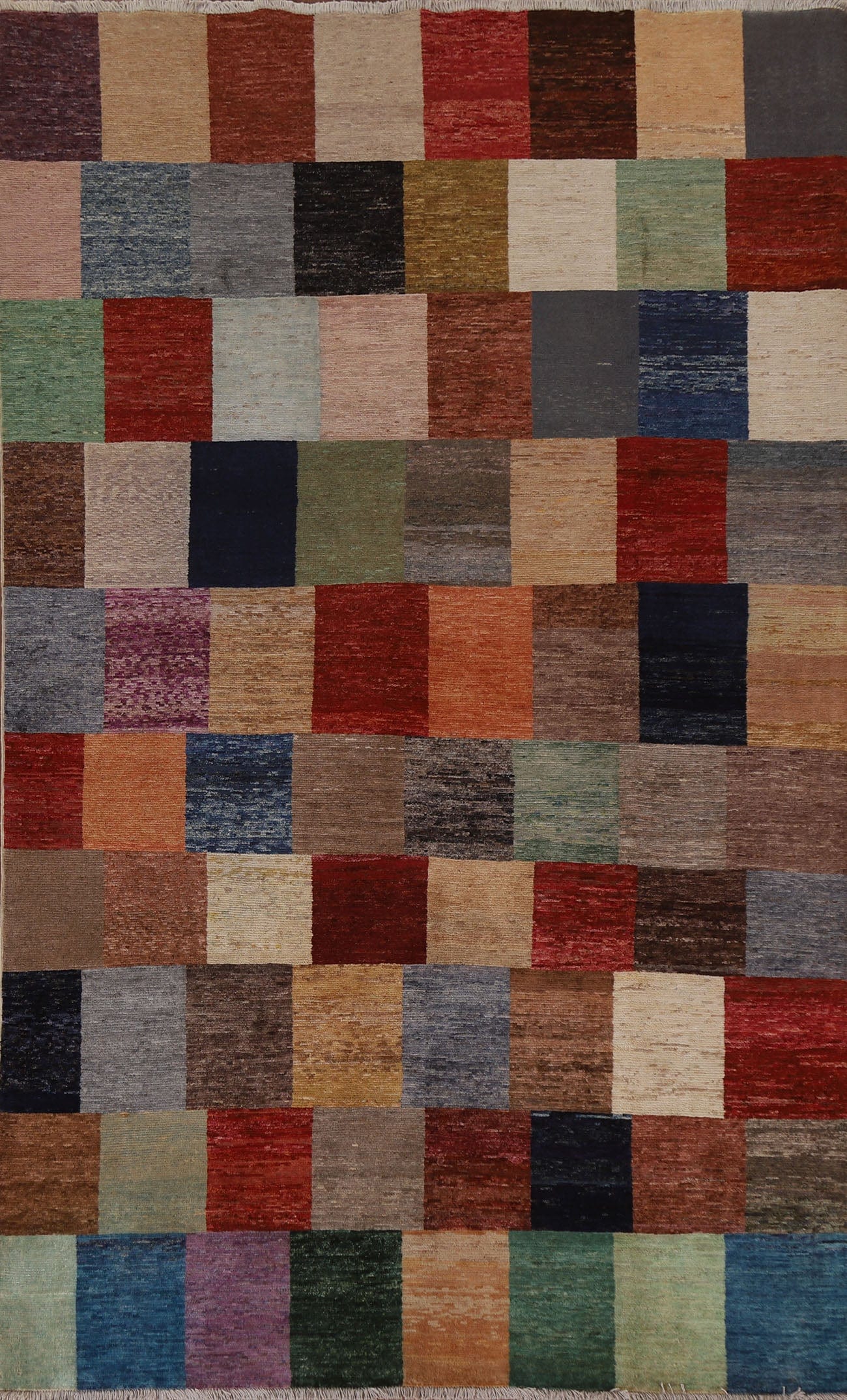 Checkered Gabbeh Kashkoli Modern Area Rug 6x9