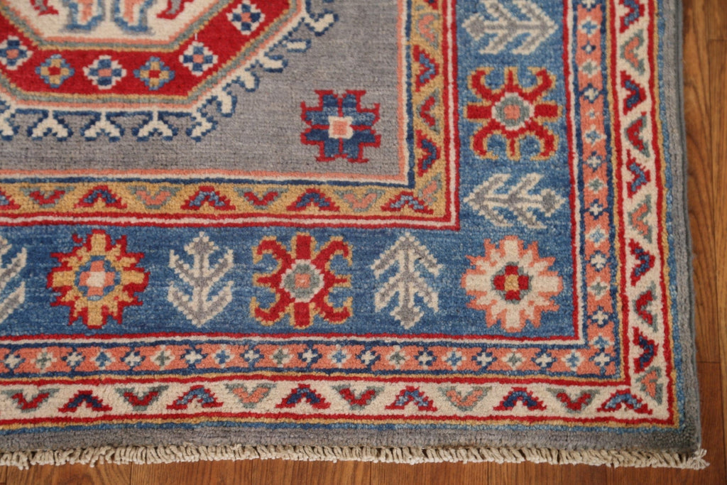 Geometric Kazak Oriental Runner Rug 3x10