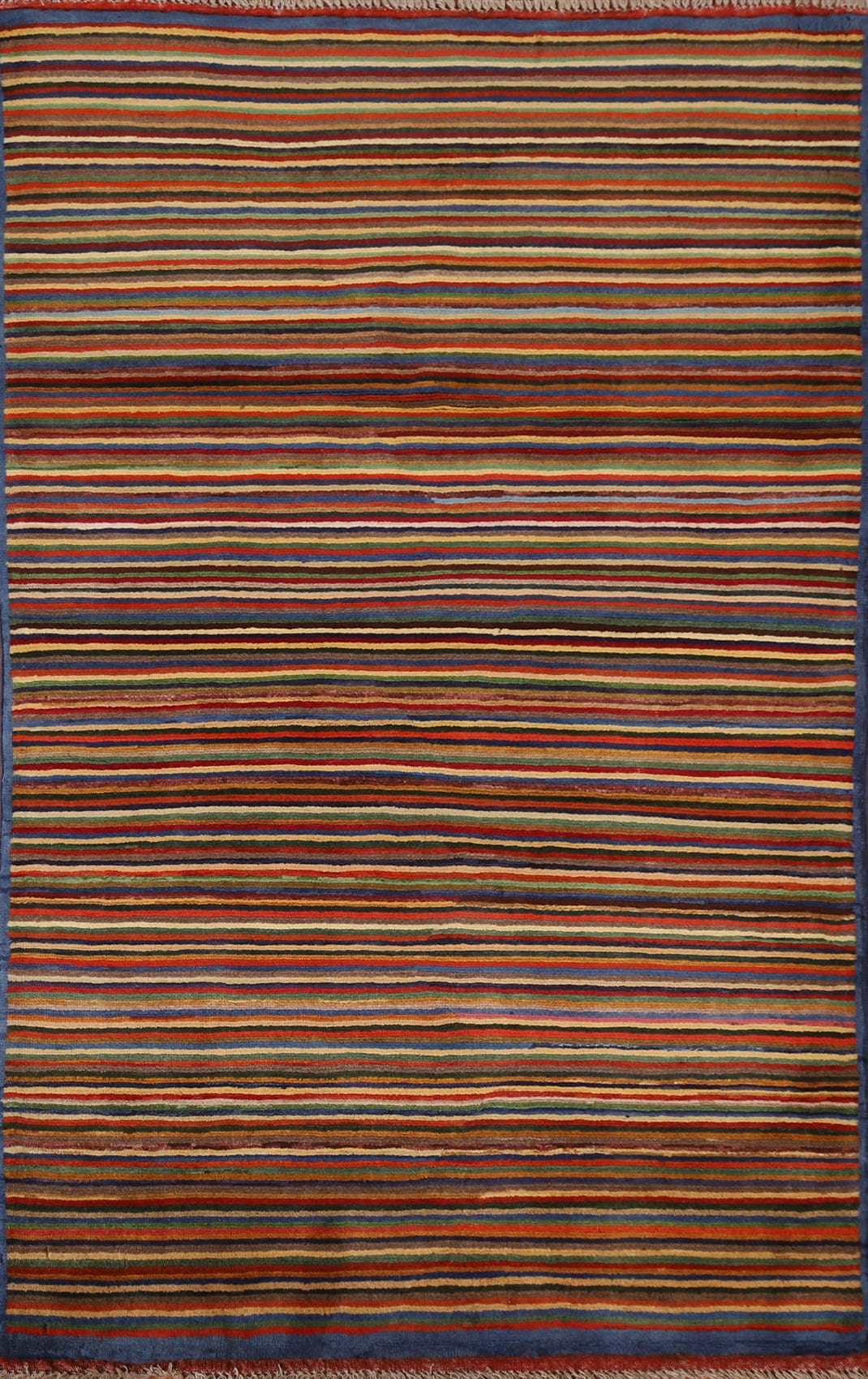 Striped Gabbeh Kashkoli Oriental Area Rug 3x5