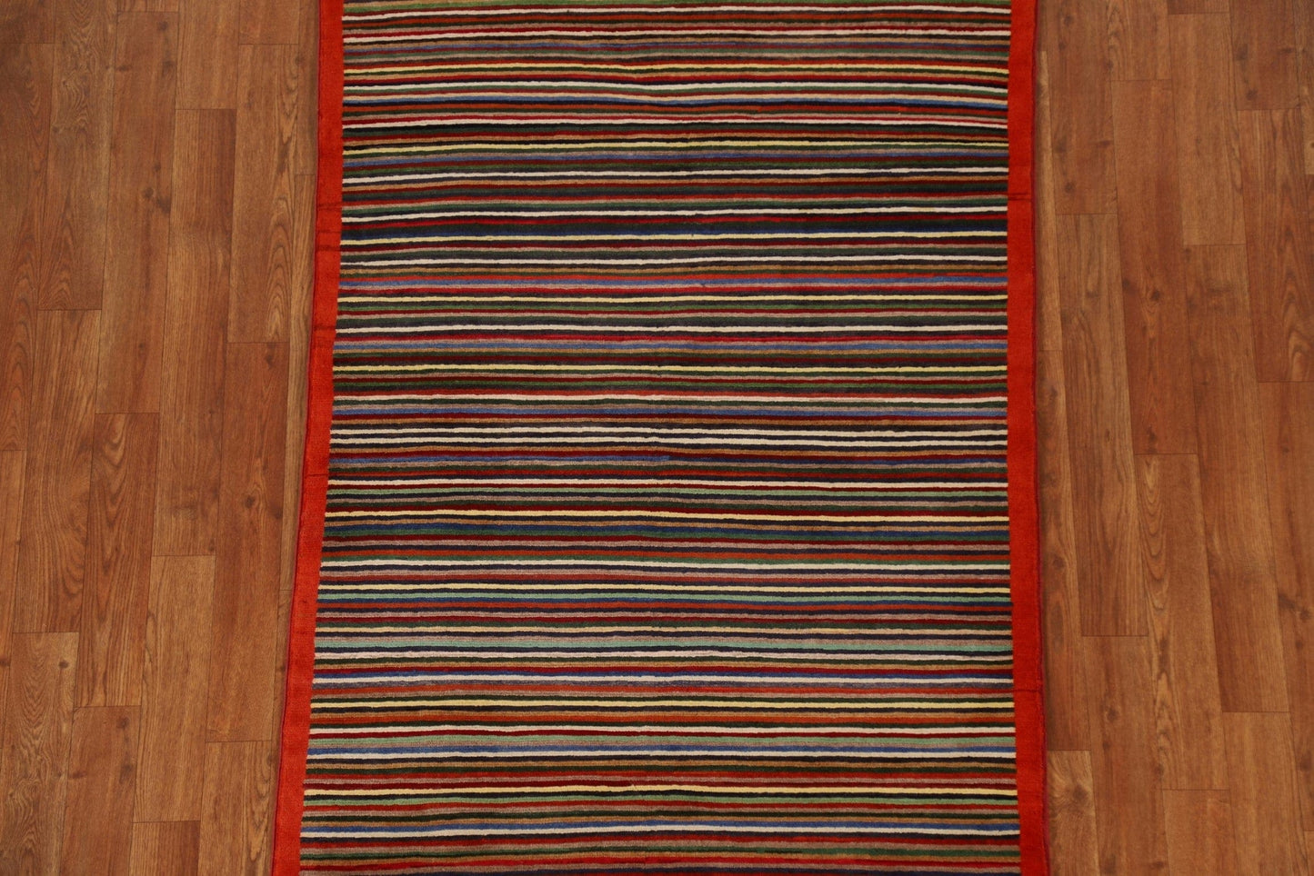 Striped Gabbeh Kashkoli Modern Area Rug 3x5