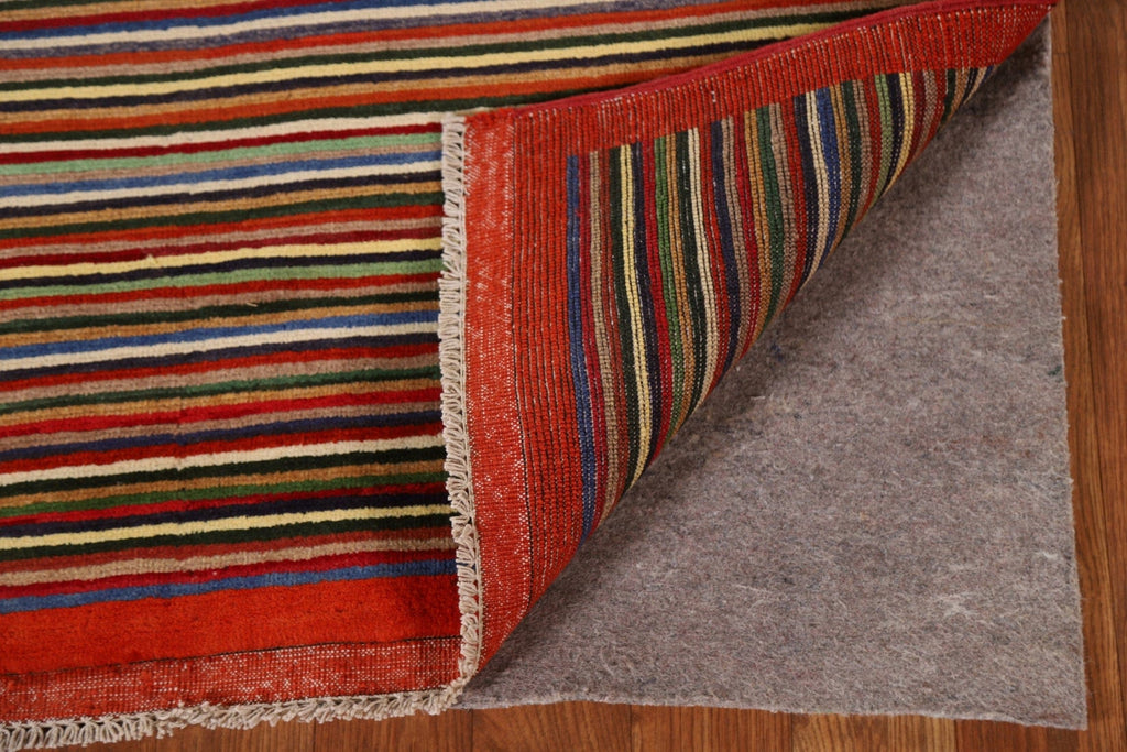 Striped Gabbeh Kashkoli Modern Area Rug 3x5