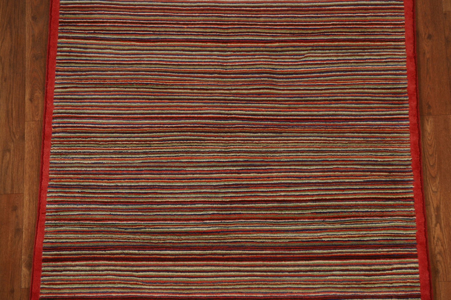 Striped Gabbeh Kashkoli Wool Area Rug 3x5