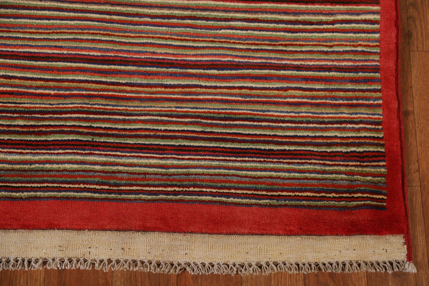 Striped Gabbeh Kashkoli Wool Area Rug 3x5