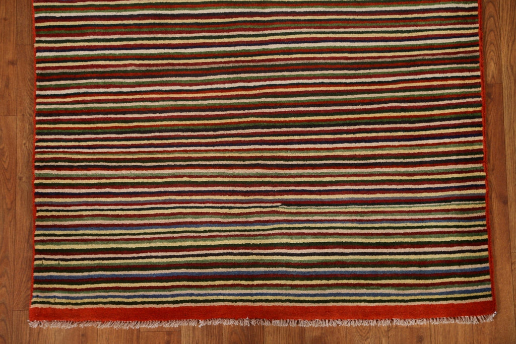 Striped Gabbeh Kashkoli Area Rug 3x5