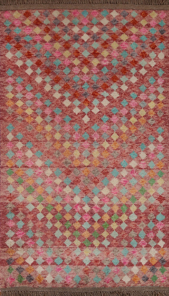 Geometric Oushak Turkish Area Rug 3x5