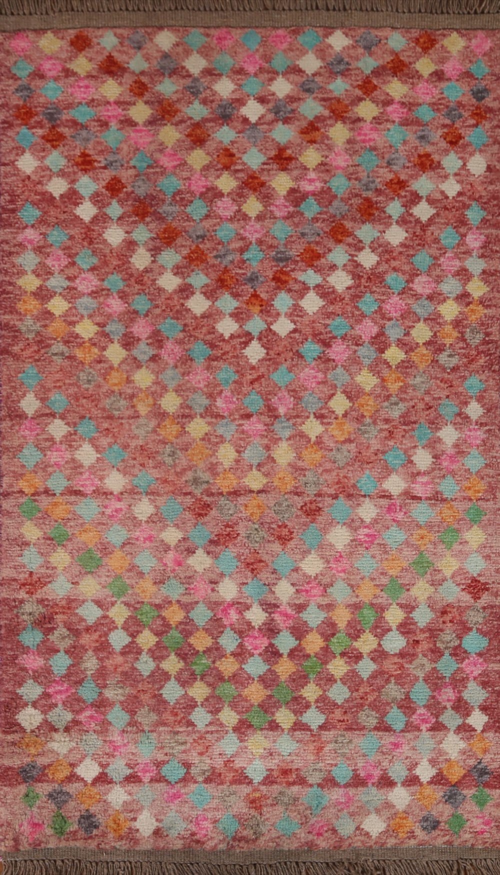 Geometric Oushak Turkish Area Rug 3x5