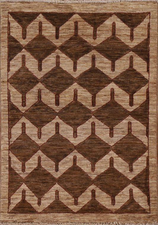 Geometric Gabbeh Kashkoli Oriental Area Rug 3x4