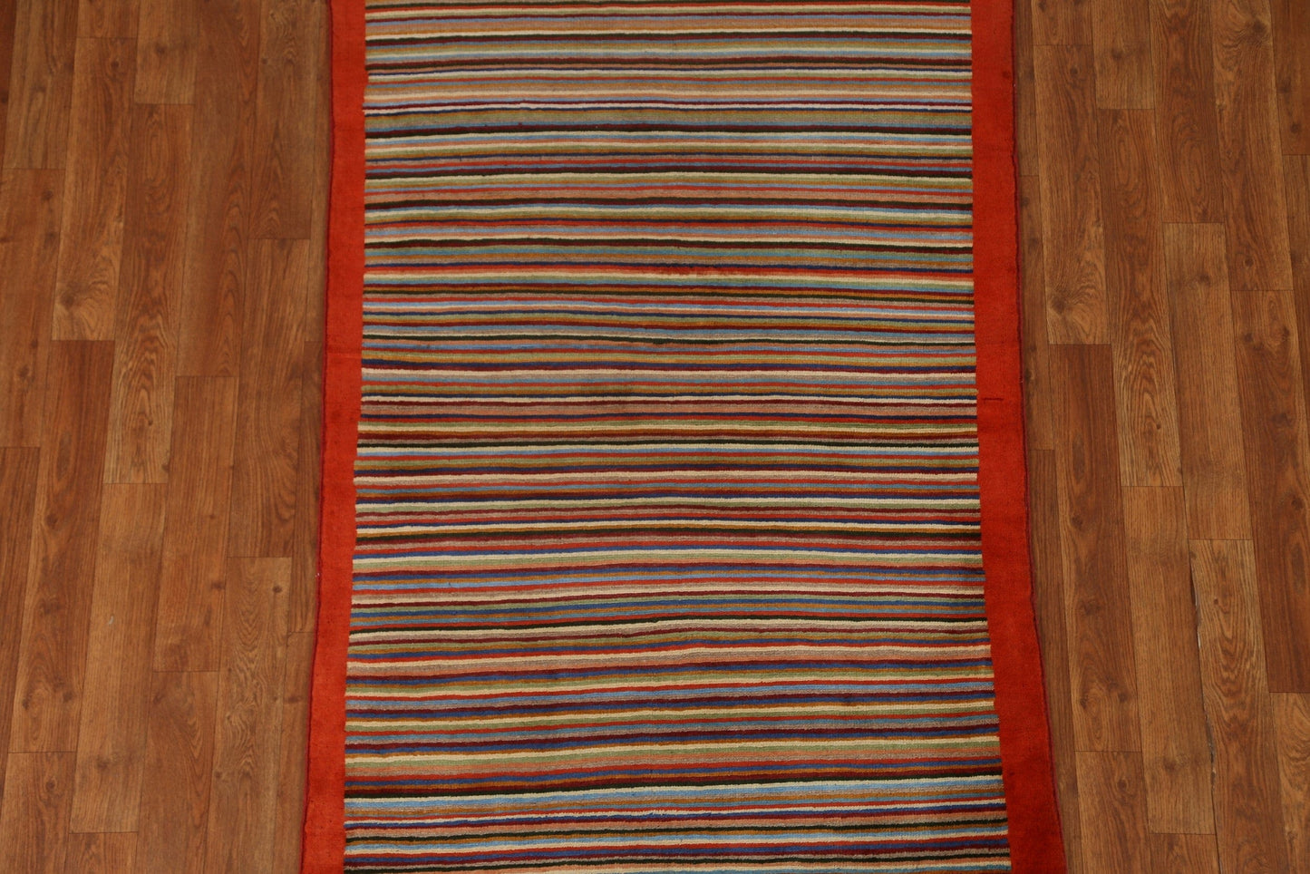 Striped Gabbeh Kashkoli Wool Area Rug 3x5