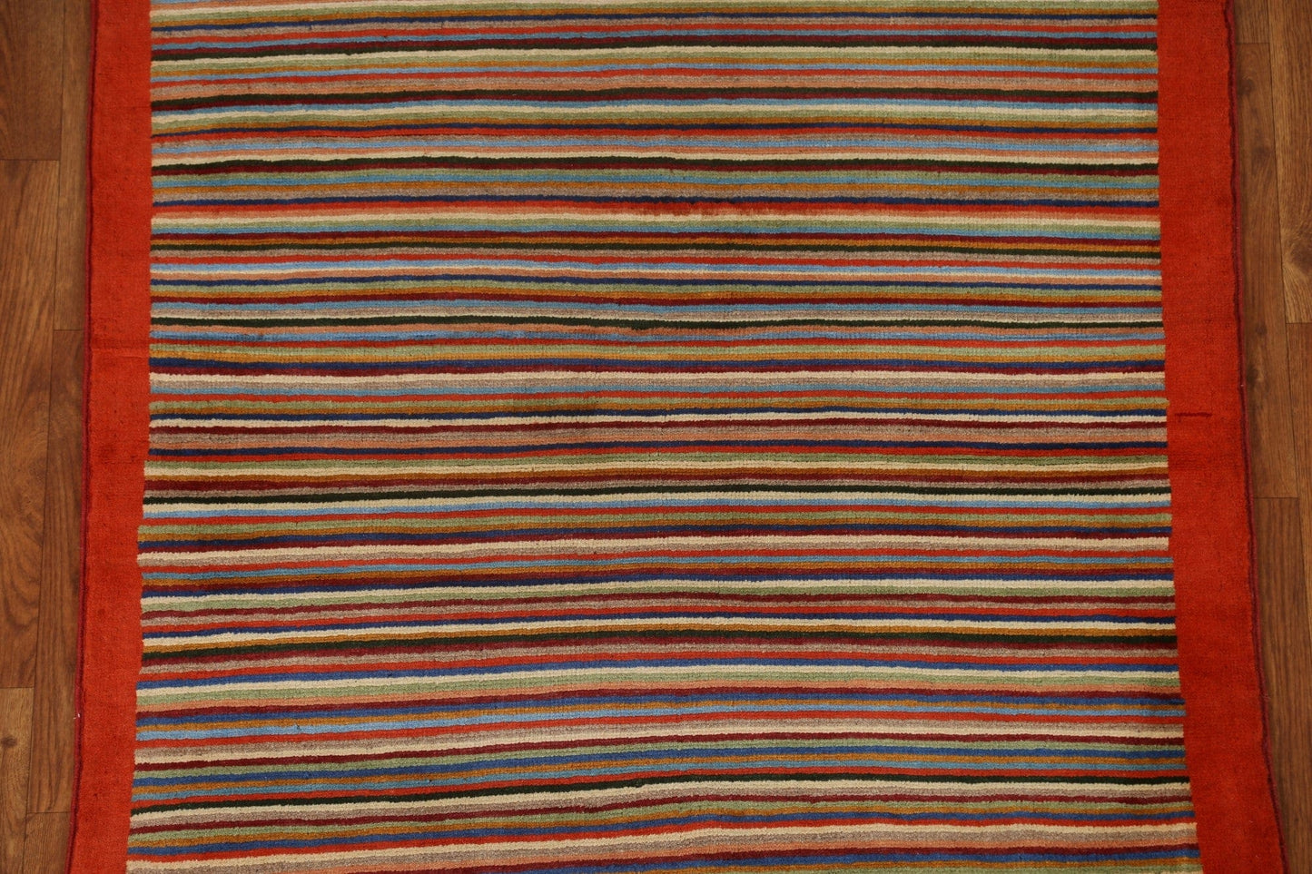 Striped Gabbeh Kashkoli Wool Area Rug 3x5