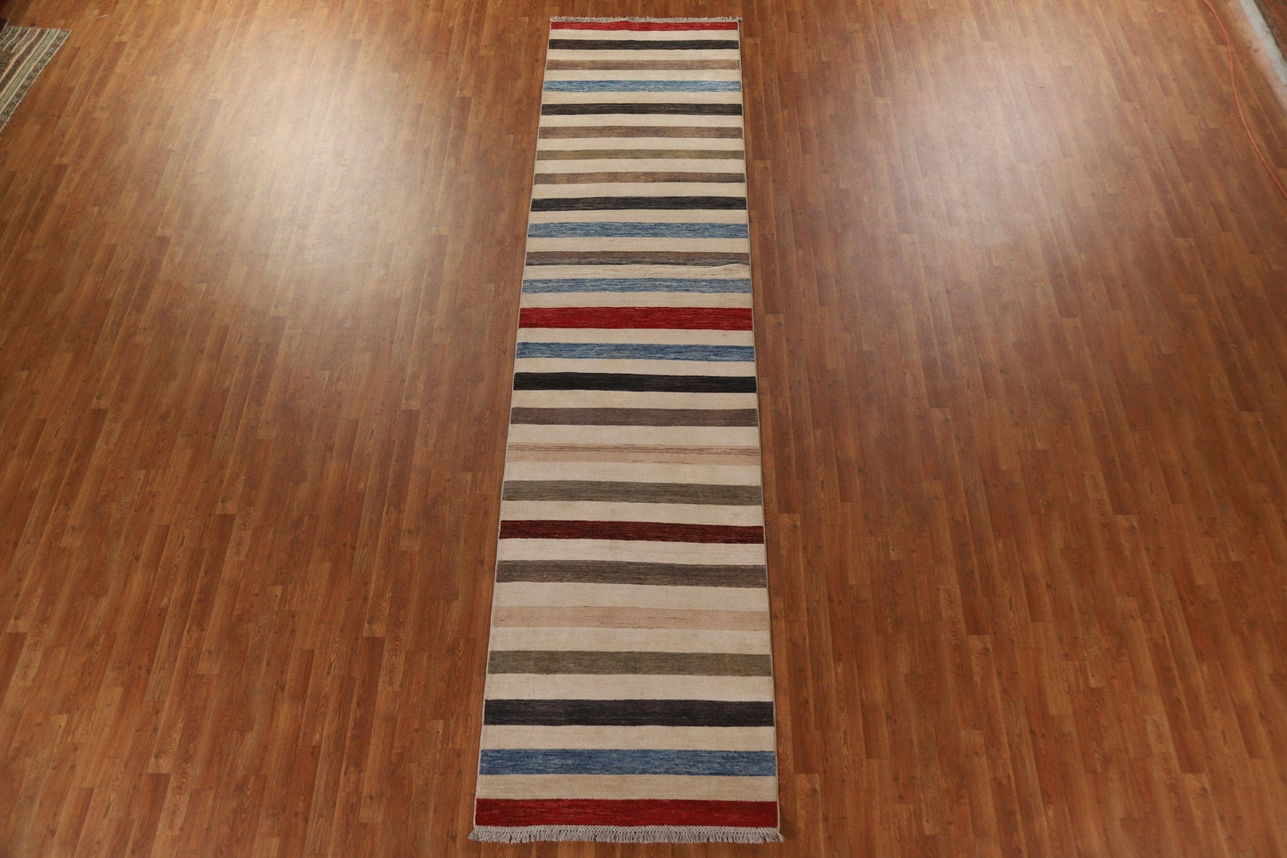 Modern Gabbeh Kashkoli Runner Rug 3x14