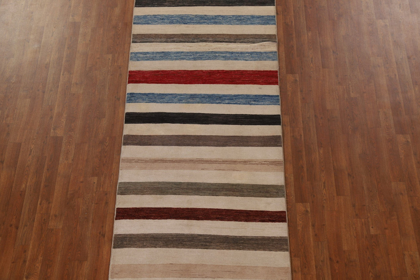 Modern Gabbeh Kashkoli Runner Rug 3x14