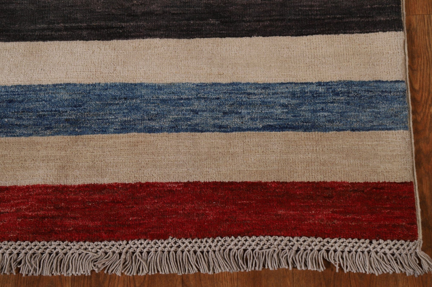 Modern Gabbeh Kashkoli Runner Rug 3x14