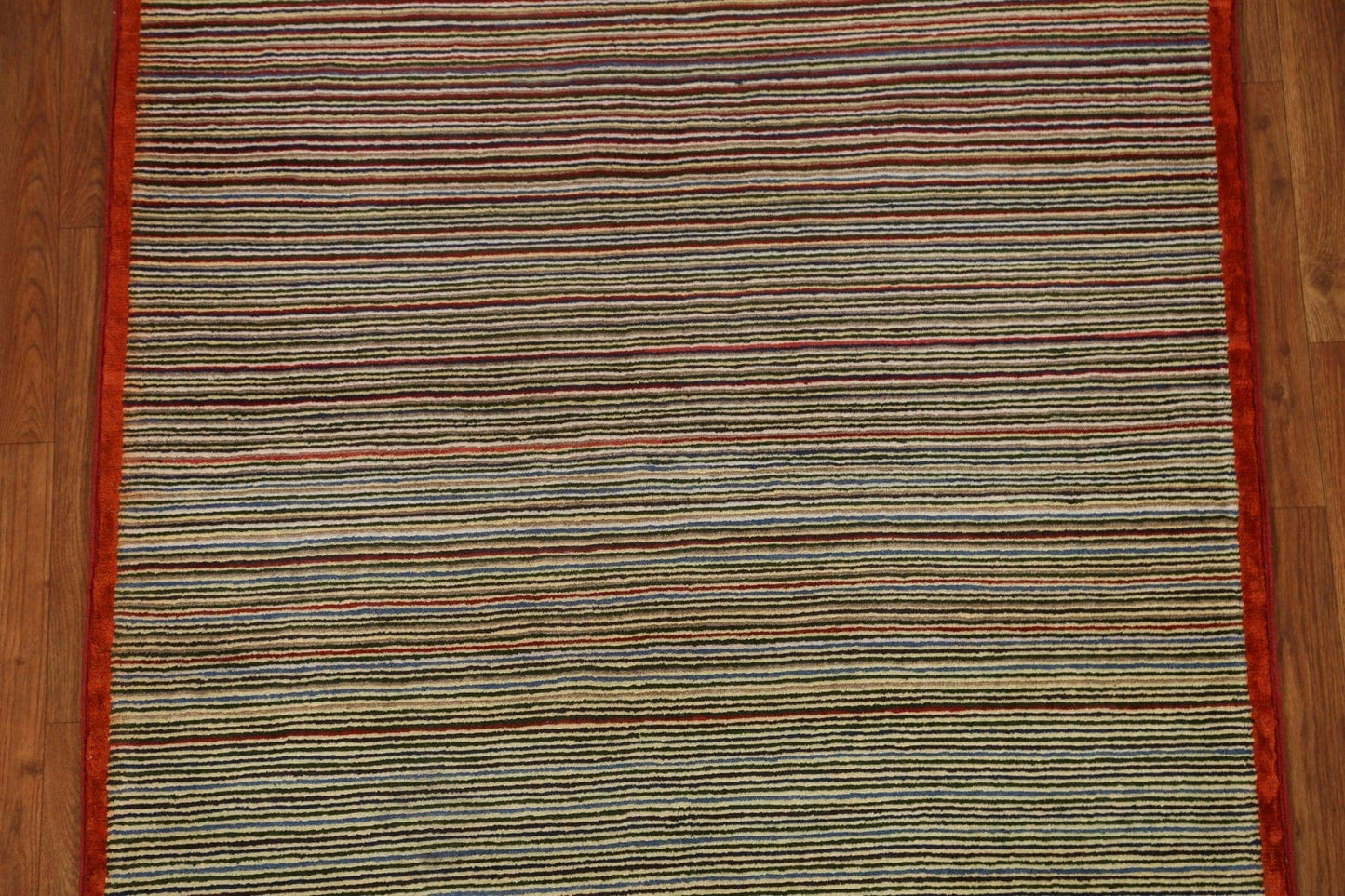 Striped Gabbeh Kashkoli Wool Area Rug 3x5