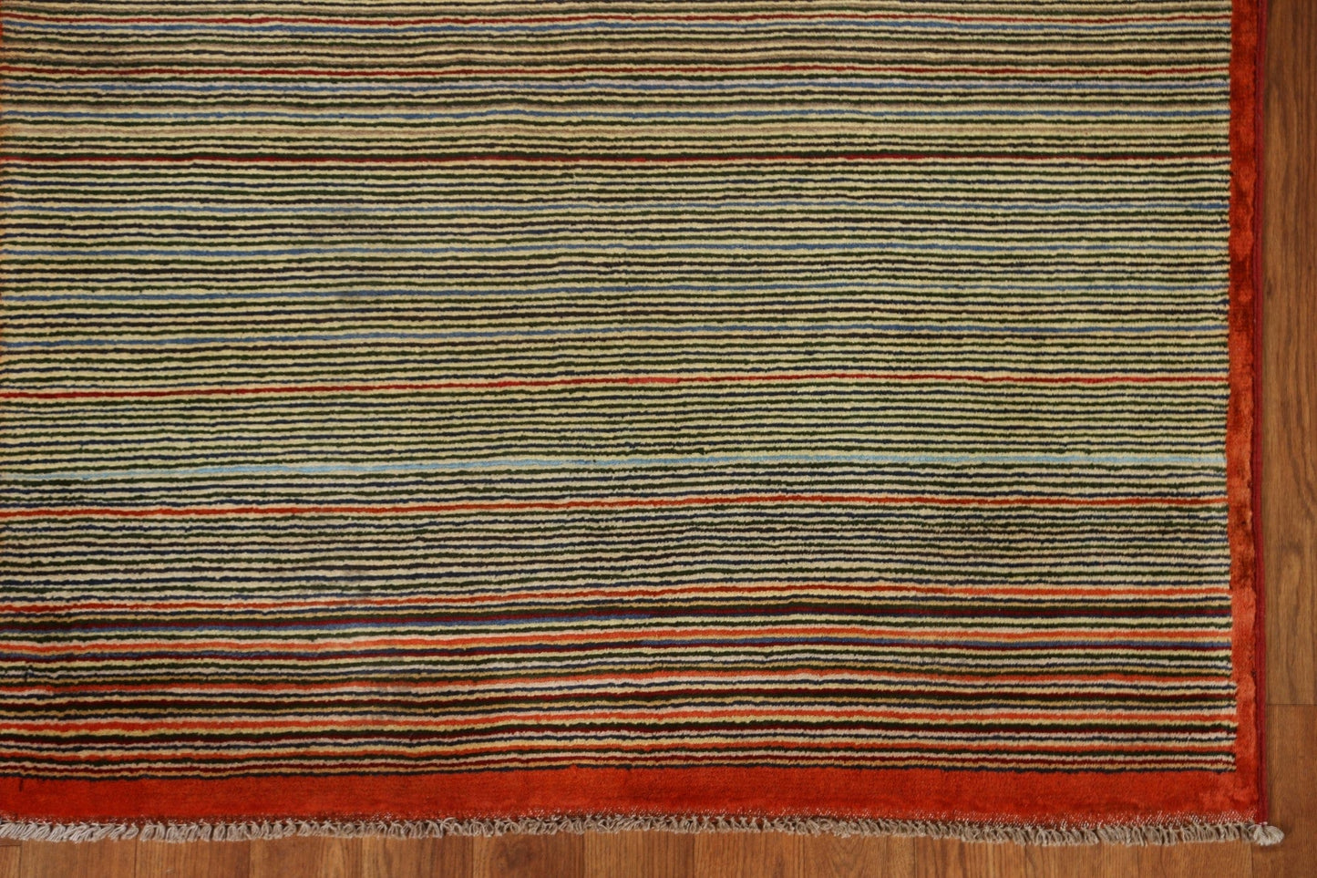 Striped Gabbeh Kashkoli Wool Area Rug 3x5