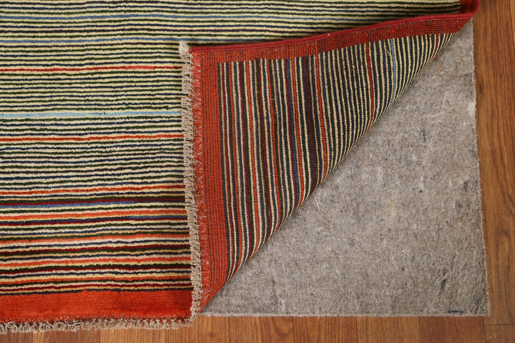 Striped Gabbeh Kashkoli Wool Area Rug 3x5