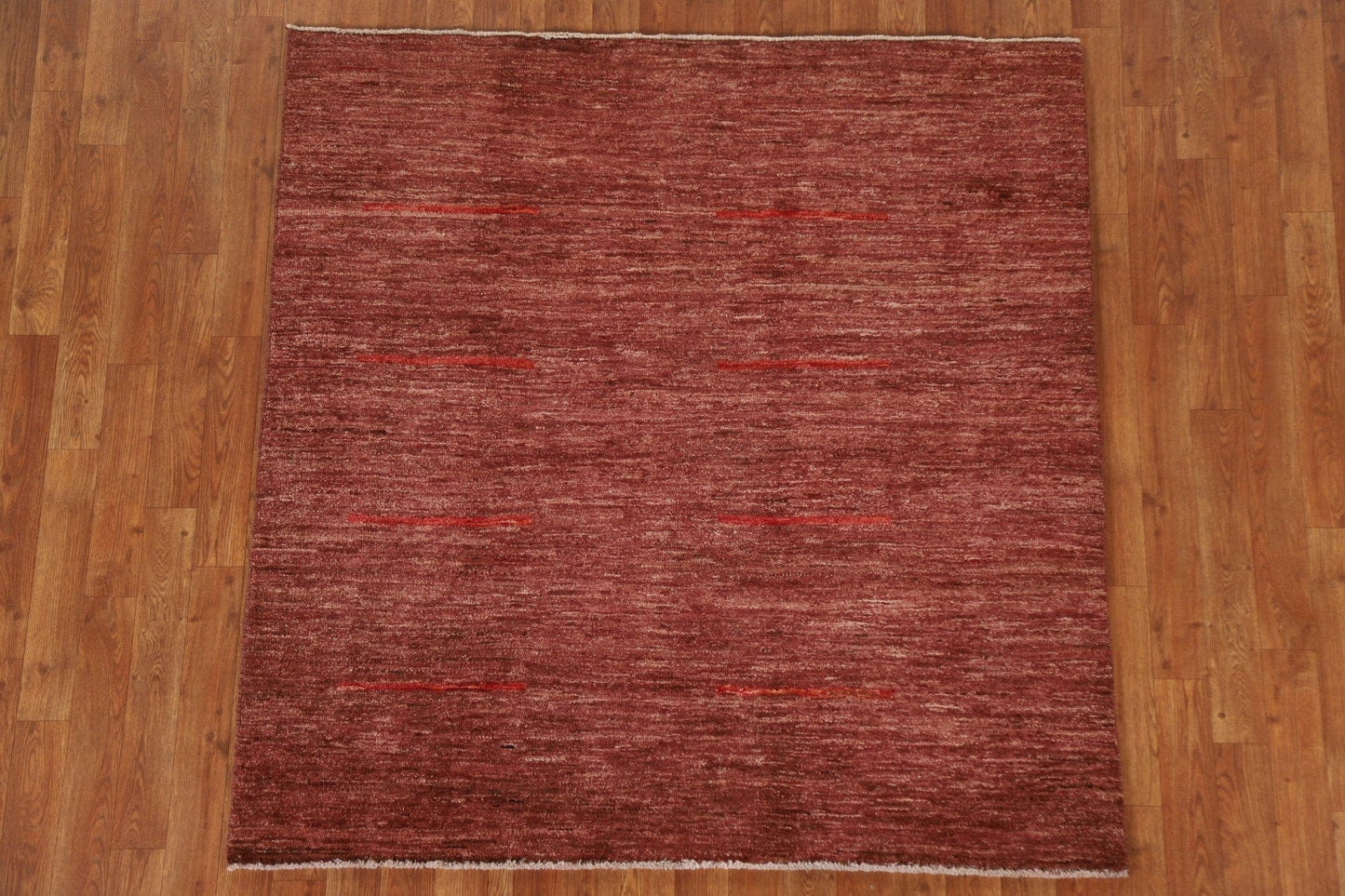 Copper Gabbeh Kashkoli Square Area Rug 5x5