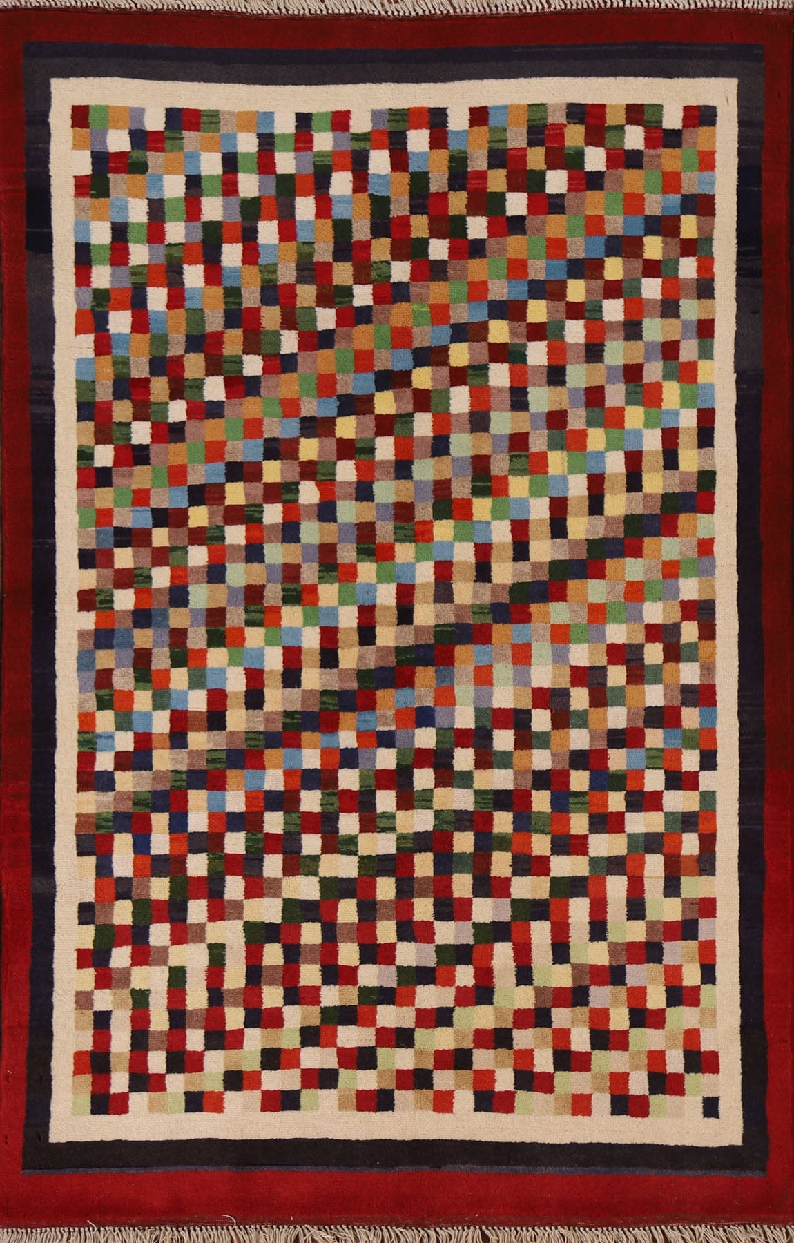 Checkered Gabbeh Kashkoli Oriental Area Rug 3x5