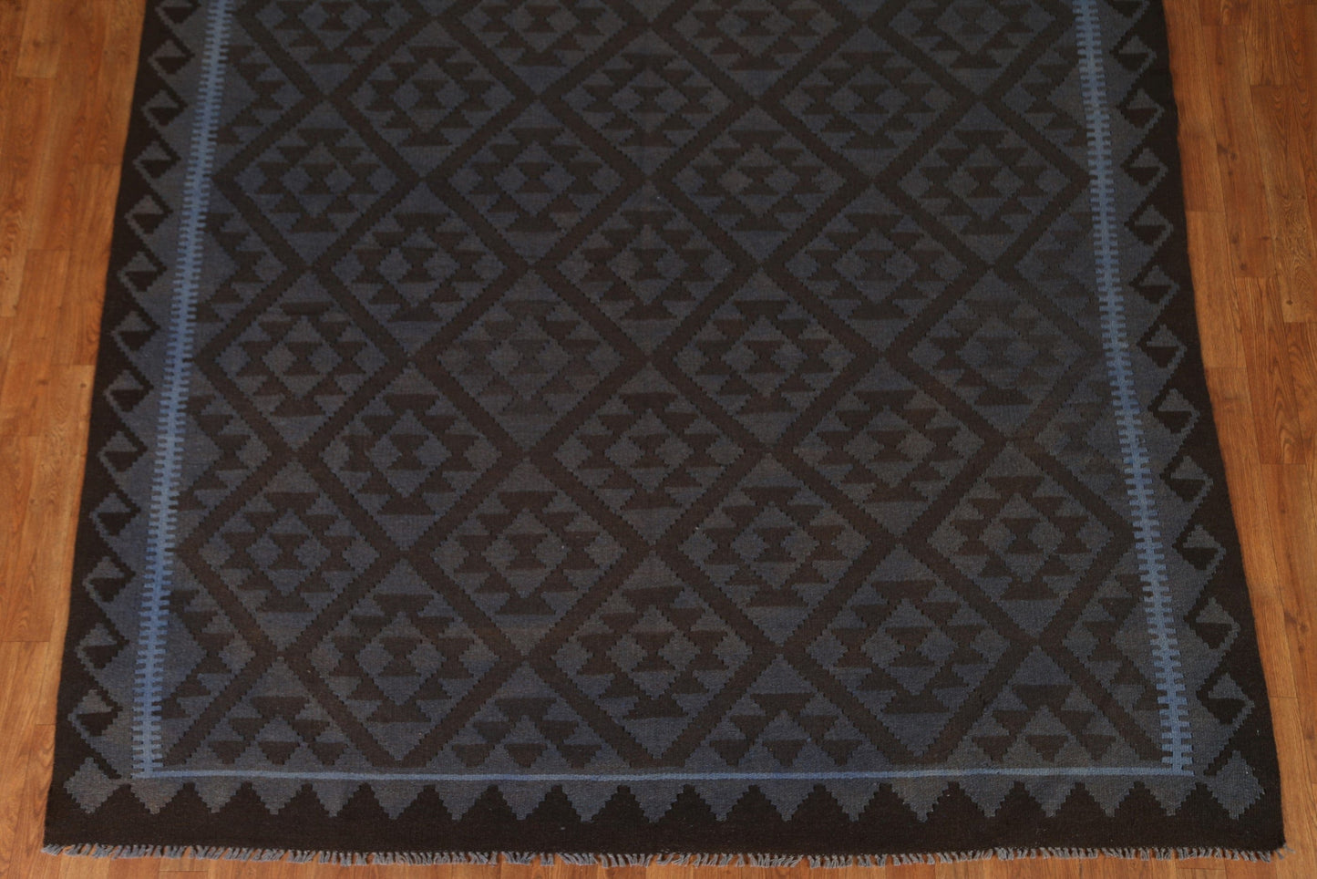 Geometric Kilim Wool Area Rug 7x10