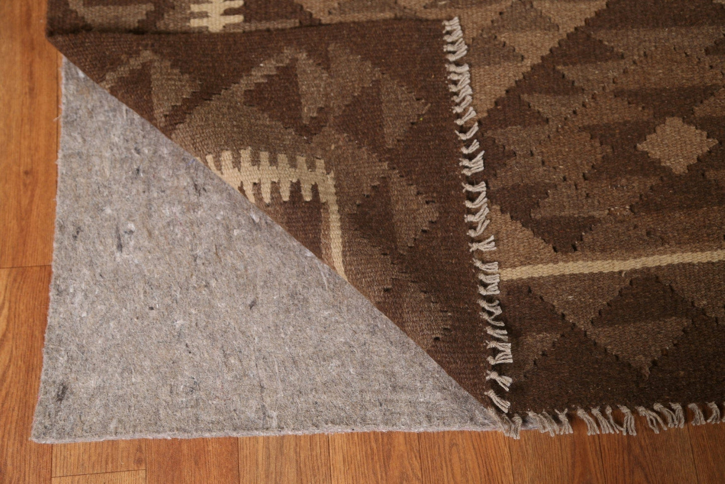 Tribal Brown Kilim Wool Area Rug 8x10