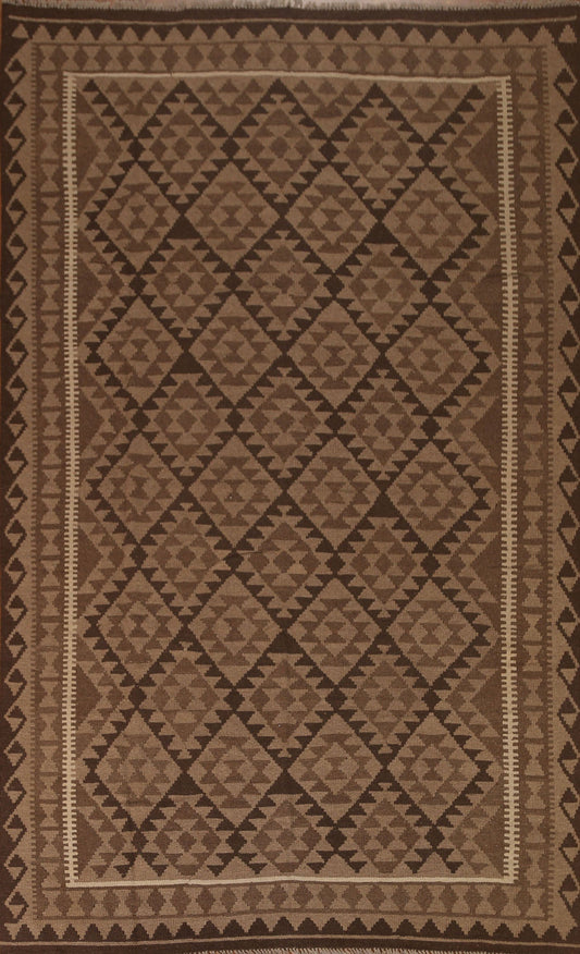 Geometric Kilim Wool Area Rug 7x10