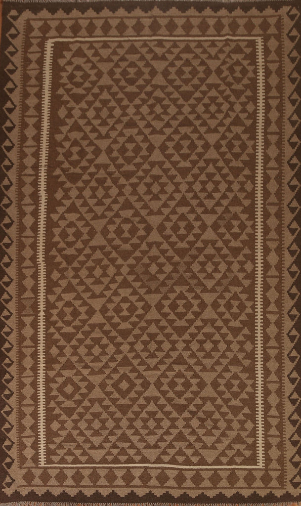 Brown Kilim Tribal Area Rug 6x10